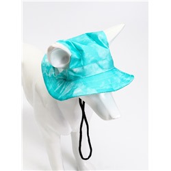 Панама для собак и кошек, размер M, ОГ - 35 см, вес 7-15 кг, бирюзовая