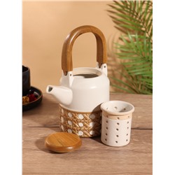 Набор для чаепития «Стиль», чайник, 2 стакана, керамика