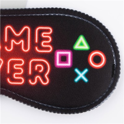 Маска для сна Game over, 19.3×9.5 см, чёрная