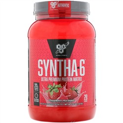 BSN, Syntha-6, Ultra Premium Protein Matrix, клубничный молочный коктейль, 1,32 кг (2,91 фунта)