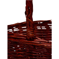 Корзина плетёная для хранения Lyng, с ручкой, лоза, коричневая, набор 3 шт., Greengo