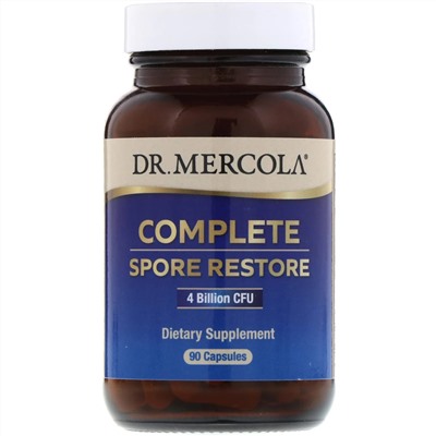 Dr. Mercola, Complete Spore Restore, 4 млрд КОЕ, 90 капсул
