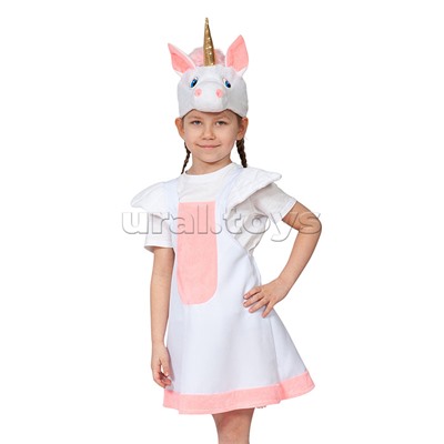 Изделие швейное "Набор карнавальный "Лошадка Единорожка" ткань-плюш (3-6 лет, рост 92-122 см)