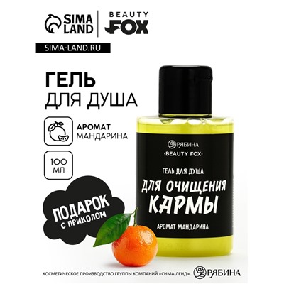 Гель для душа «Для очищения кармы», аромат мандарина, 100 мл, BEAUTY FOX
