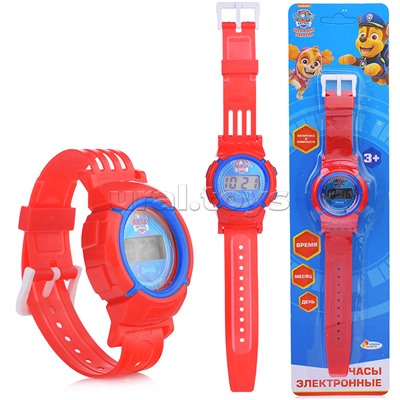 Часы "Щенячий Патруль" (время, дата) на блистере