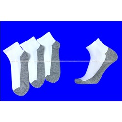 Носки мужские укороченные белые (серая подошва) арт. 5501