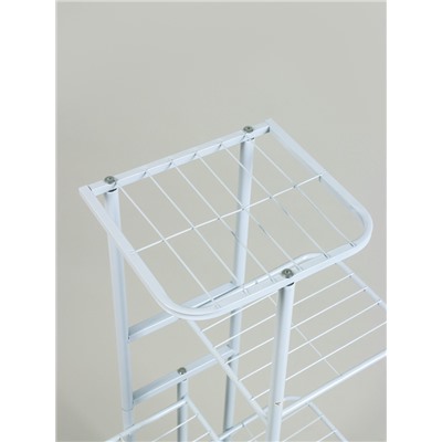 Подставка для цветов Greengo, 6 полок, 44×22×105 см, напольная, металл, белая