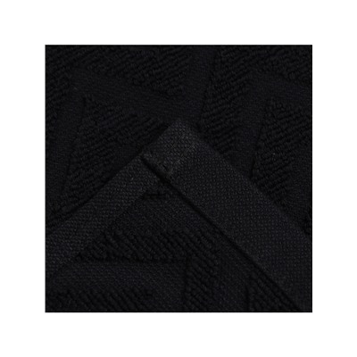 Полотенце махровое LoveLife Zig-Zag, 50×90 см, цвет чёрный, 100% хл, 450 г/м²