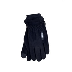 Утеплённые мужские перчатки  цвет черный