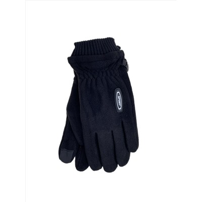 Утеплённые мужские перчатки  цвет черный