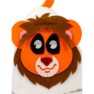 Шапка для бани и сауны «Лёвушка», полиэстер, детская