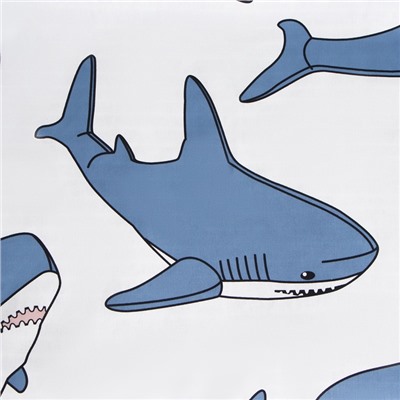 Постельное бельё 1.5-спальное «Этель» Funny shark (вид 2), бязь