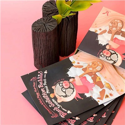 Elizavecca Маска пузырьковая для лица с порошком чёрного угля / Black Solution Bubble Serum Mask Pack, 28 мл 15526