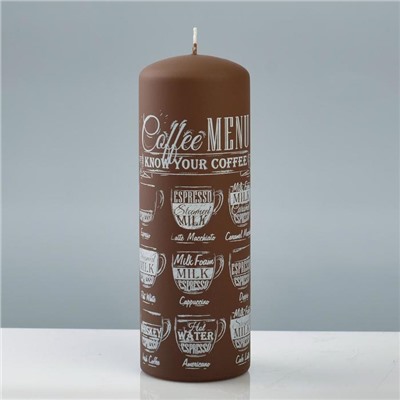 Свеча-цилиндр «Кофе Фраппе», 7×20 см, эспрессо