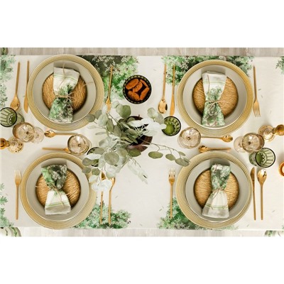 Скатерть Этель Olivia, 220×150 см, 100% хлопок, саржа 190 г/м²