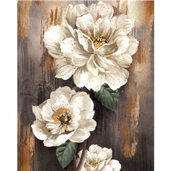 УЦЕНКА Алмазная вышивка с полным заполнением «Белые пионы» 40×50 см
