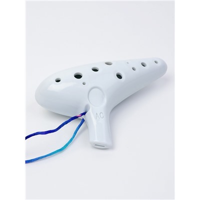 Окарина Music Life 12 отверстий, белая, 14.8×9.2×4.6 см