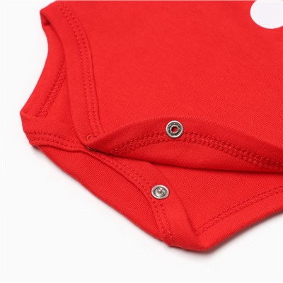 Боди с длинным рукавом «Крошка Я» Reindeer, рост 68-74, красное