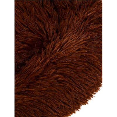 Лежанка для животных, 45×35×11 с, длинный мех, коричневая