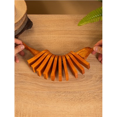 Сувенирный музыкальный инструмент «Трещотка», 25×9×4 см, махагон