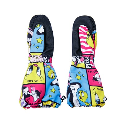 Варежки текстильные для девочек