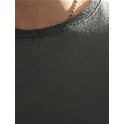 Футболка slim fit  из премиального хлопка с эффектом меланж