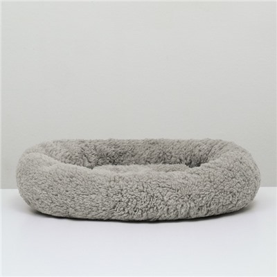 Лежанка для щенков и котят «Уют», мягкий мех, 38×32×11 см, серая