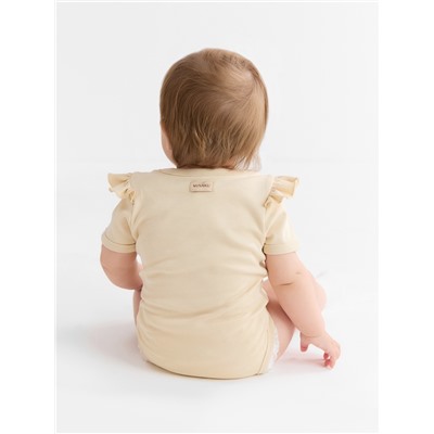 Боди детское с рюшами MINAKU Nature, рост 68-74 см, бежевое