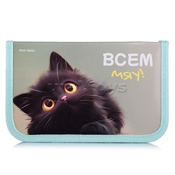 Пенал 1-секц, большой "Милый котик-1"