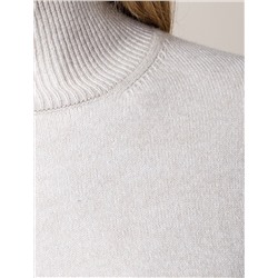 Свободный свитер с высоким воротом из мягкой пряжи с кашемиром