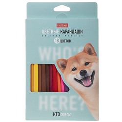 Карандаши 18цв "Кто здесь?" трехгранные (094110) Хатбер
