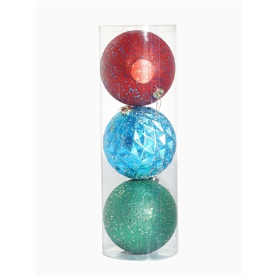 Ёлочные игрушки «Мартин», шары новогодние, d=15 см, набор 3 шт., МИКС