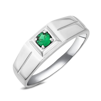 Кольцо, синт.изумруд, NS-24483