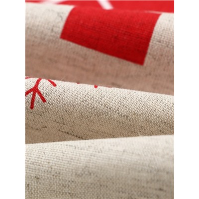 Полотенце «Ёлочки красные», 39×60 см, 160 г/м, лён 50%, хлопок 50%