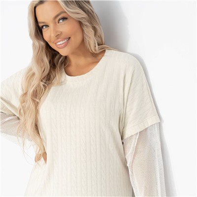 Платье комбинированное с сеткой, Ласкаю взгляд