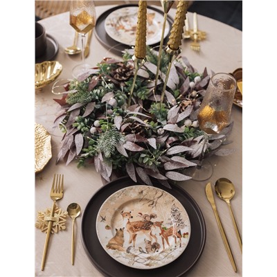 Венок новогодний d=38 см «Зимнее волшебство. Уютная сказка» листья, шишки, зелень