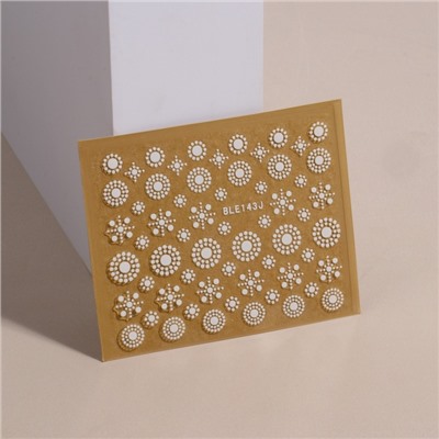 Наклейки для ногтей «Узоры», белые