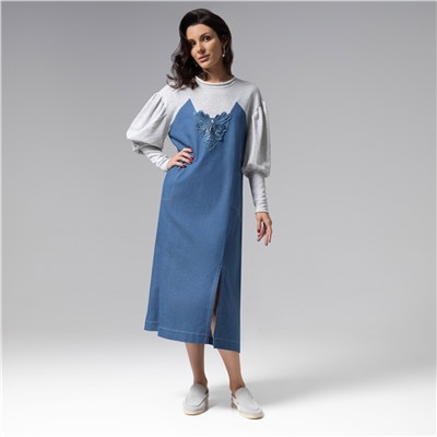 Платье из джинсы с вышивкой, Блеск будней