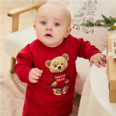 Костюм детский (свитшот, штанишки) «Крошка Я. Новогодние медвежата», рост 74-80 см