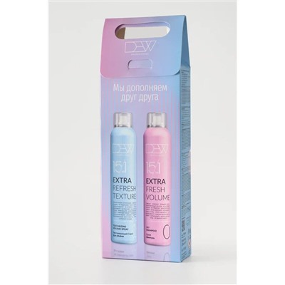 DEW Professional Набор для волос: Текстурирующий спрей + Сухой шампунь, 200 мл x 2 KRISTALLER, 1133348