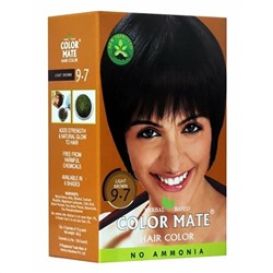 Color Mate Краска для волос, Цвет Светло-Коричневый Тон 9.7, Без Аммиака (5 шт. х 15 г)
