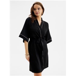 Халат домашний женский KAFTAN Leo black collection, размер 48-50, чёрный