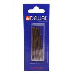 Dewal Шпильки для волос прямые SLT60P-3/24, 60 мм, коричневый, 24 шт.