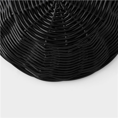 Корзинка для фруктов и хлеба Доляна «Плетёнка», 25×18×6.5 см, пластик, плетёная, коричневая