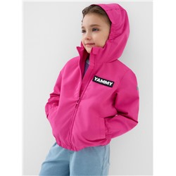 Куртка текстильная с полиуретановым покрытием для девочек (ветровка)