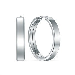 Серьги-конго из серебра родированные - диаметр 2 см 02-12-8720