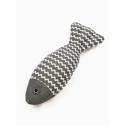 Игрушка для кошек «Рыба моей мечты», 21 см, с кошачьей мятой, серая