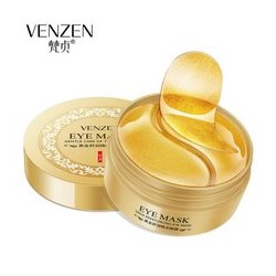 Venzen Eye Mask, Увлажняющие, гидрогелевые патчи под глаза с Био золотом и спирулиной, , 60 шт ( 30 пар)