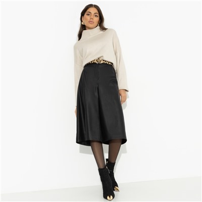 Кюлоты из экокожи, Неожиданный подарок (black)