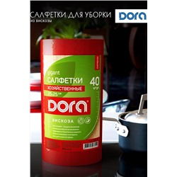 Салфетки 25х25см, 40шт, в рулоне Dora, вискоза арт 2001-055 НАТАЛИ, 912423